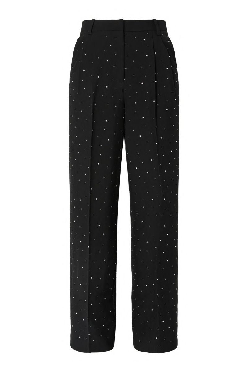 Pieces - Bukser - Michelle Rhinestone HW Pant - Black