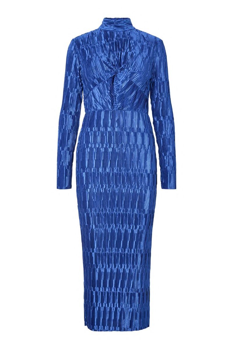 Y.A.S - Kjole - Minda LS Long Dress - Beaucoup Blue