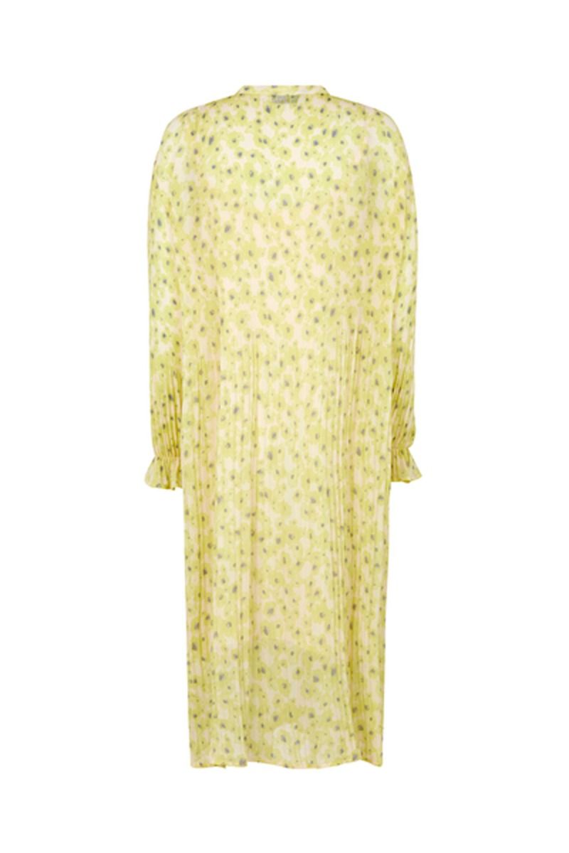 Modström - Kjole - CruzMD Print Dress - Aqua Yellow Flower