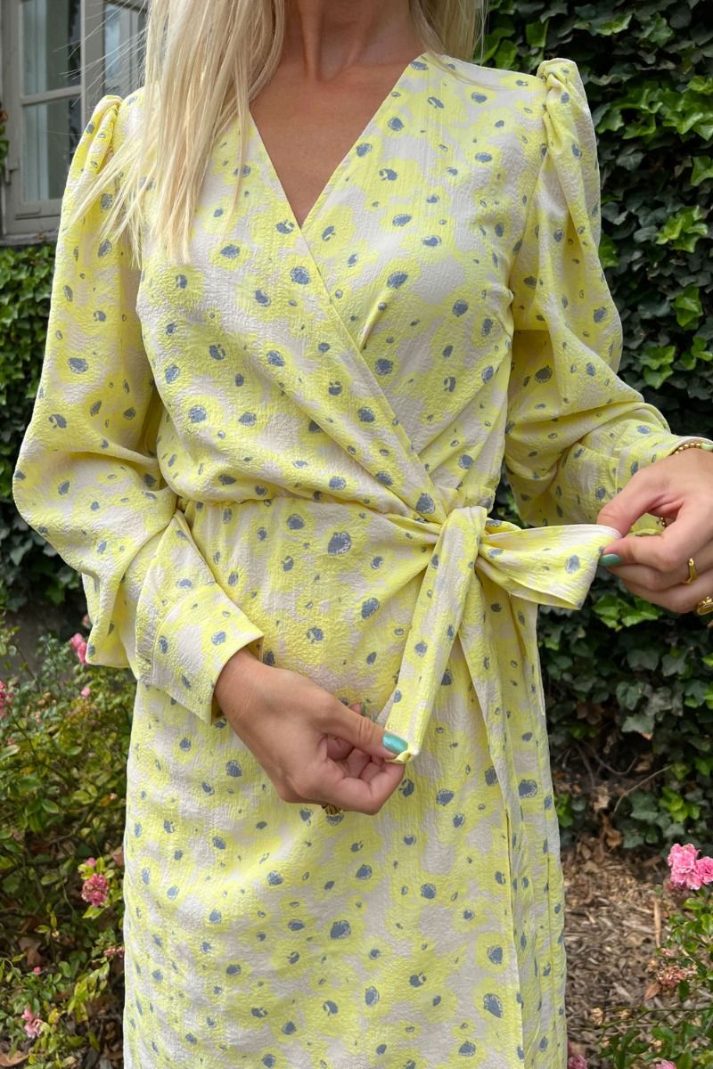 Modström - Kjole - CupidMD Print - Aqua Yellow Flower