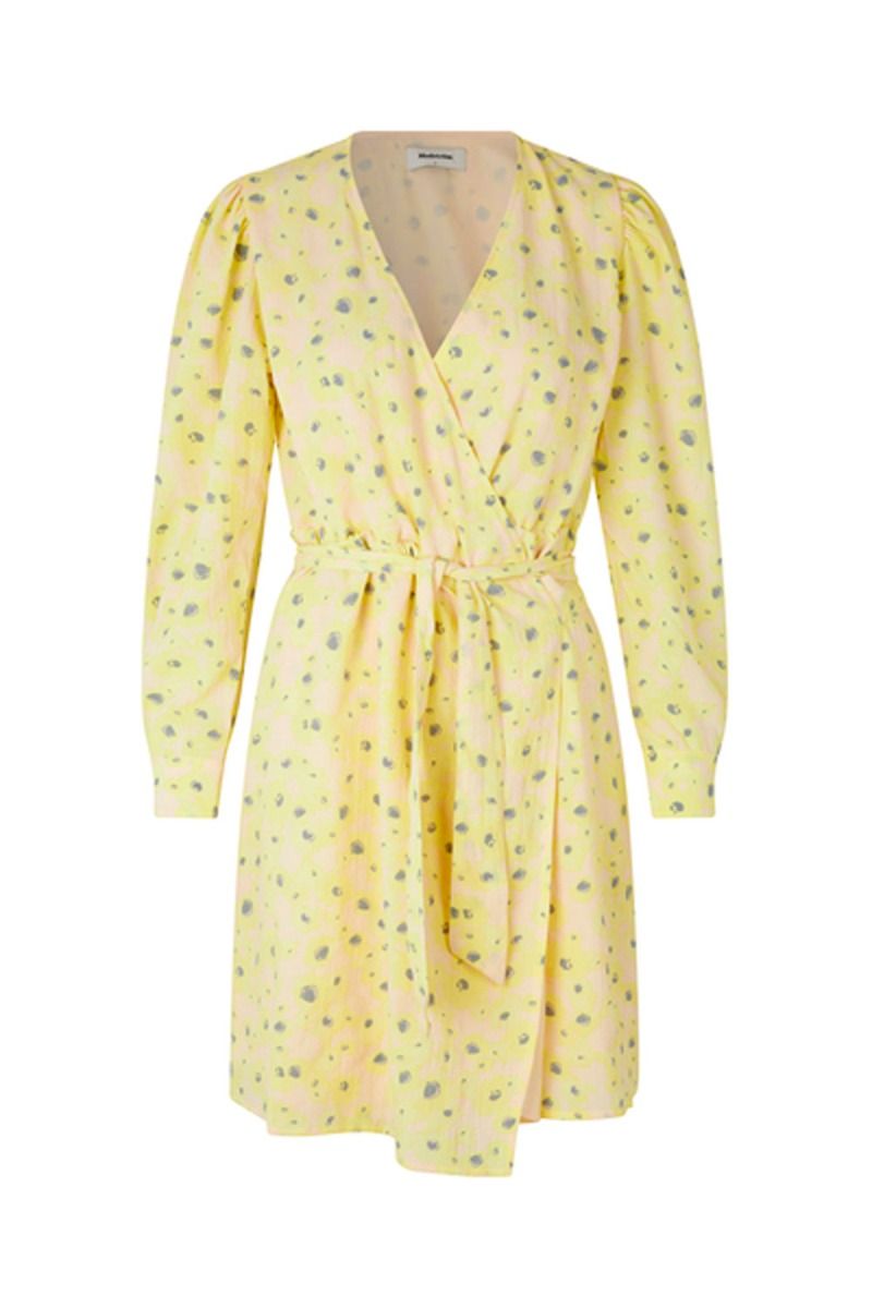 Modström - Kjole - CupidMD Print - Aqua Yellow Flower