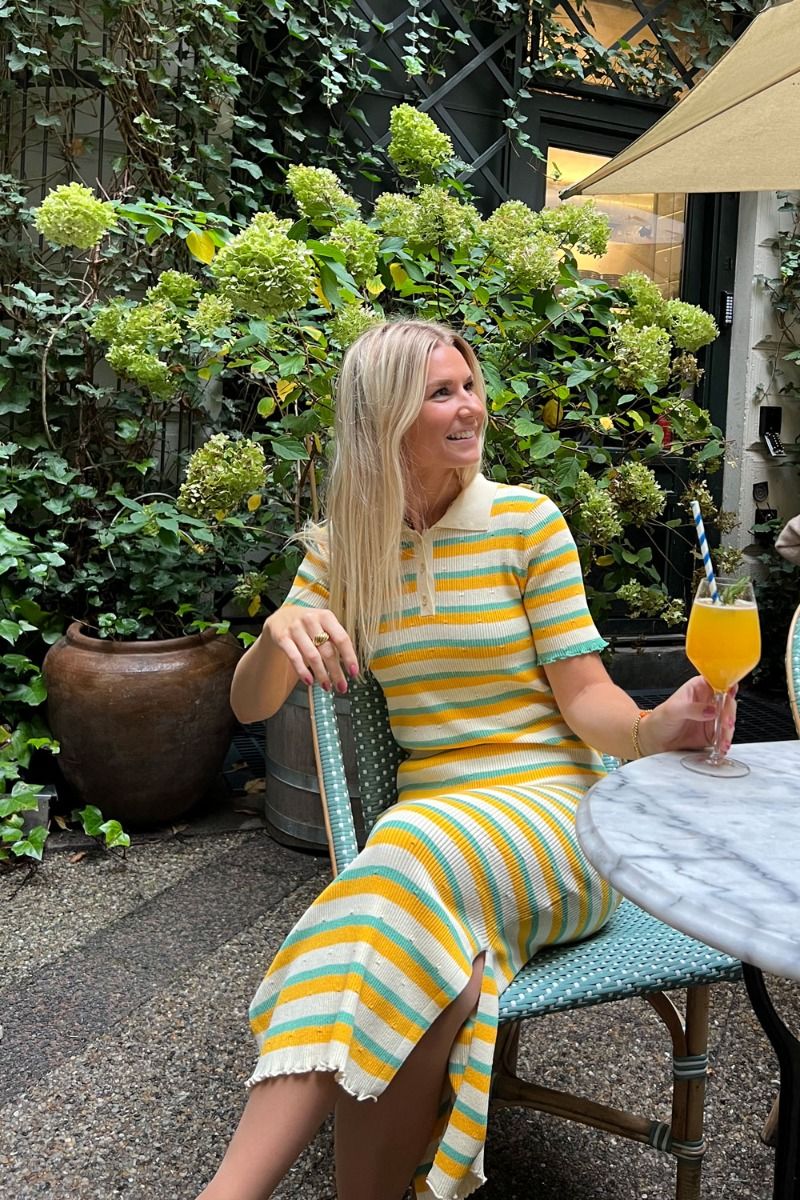 Modström - Kjole - DorisMD Dress - Jade Gold Stripe