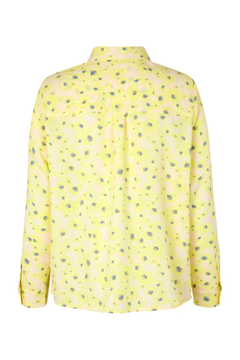 Modström - Skjorte - CupidMD Print - Aqua Yellow Flower