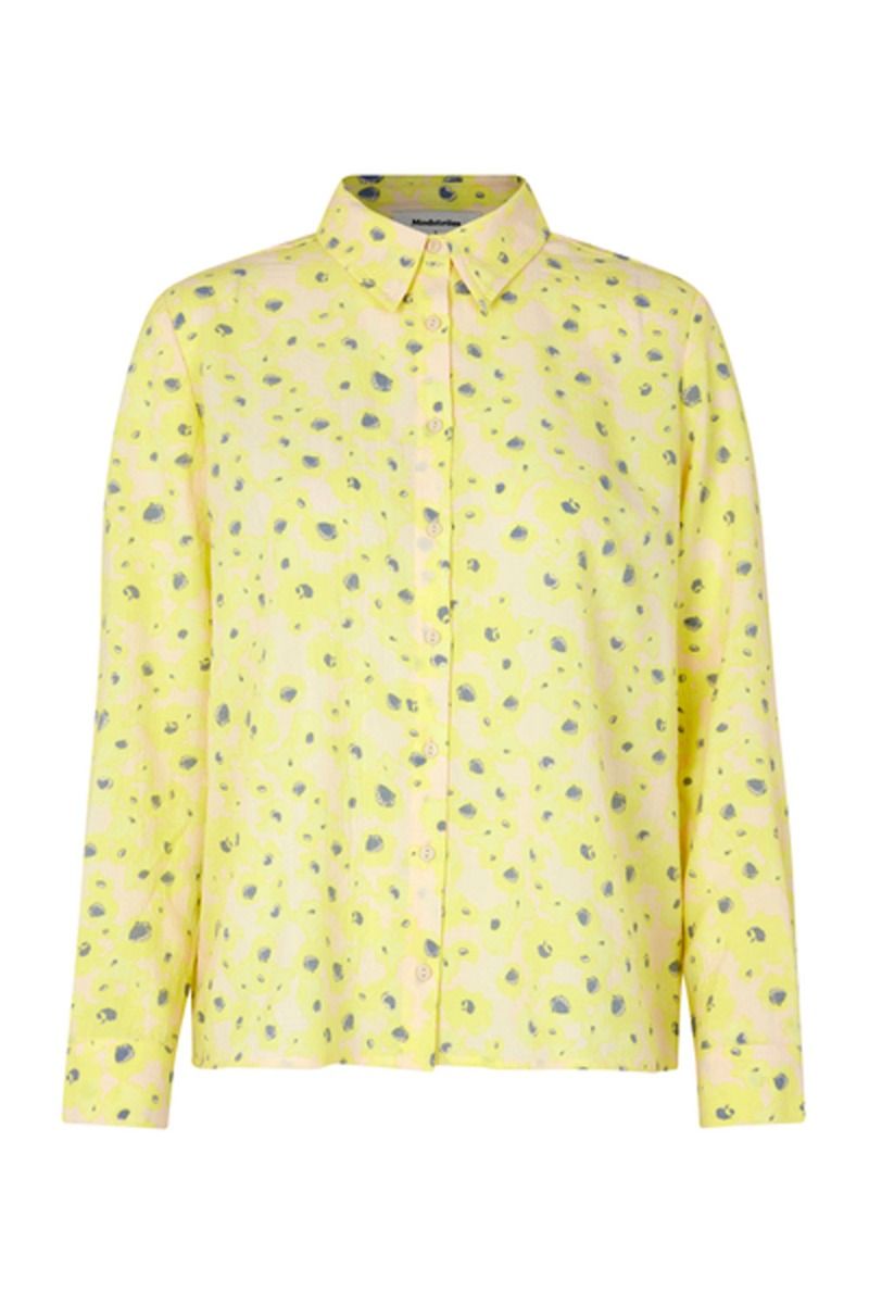 Modström - Skjorte - CupidMD Print - Aqua Yellow Flower