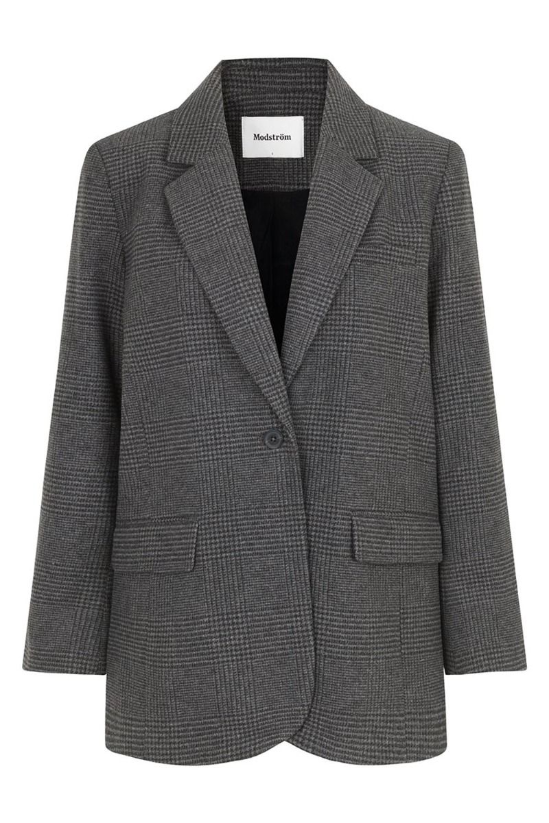 Modström - Blazer - Gale Check Blazer - Cox Grey Check