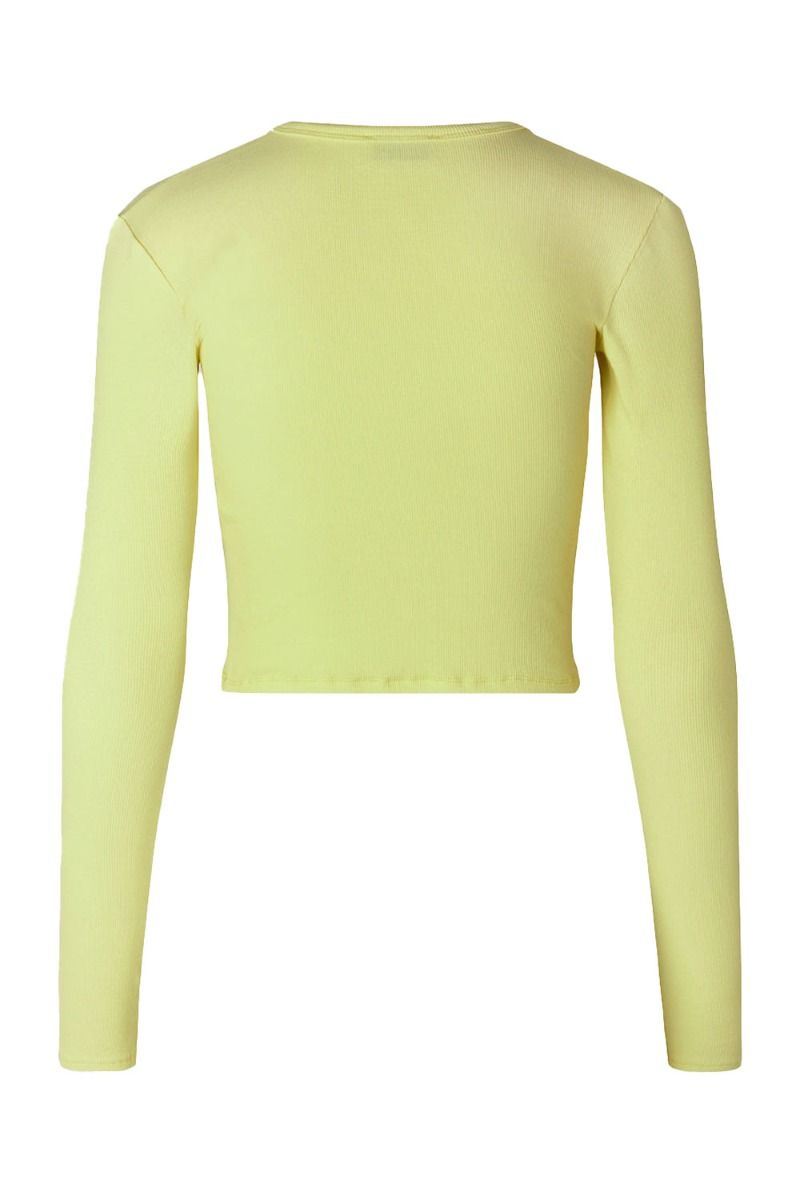 Modström - Bluse - IgorMD LS Crop Top - Yellow Pear