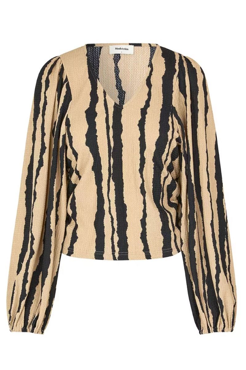 Modström - Bluse - HarlandMD Print Top - Torn Lines