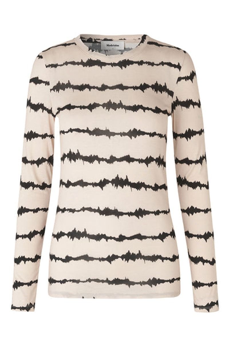 Modström - Bluse - Patience Print LS T-shirt - Tie Dye Lines