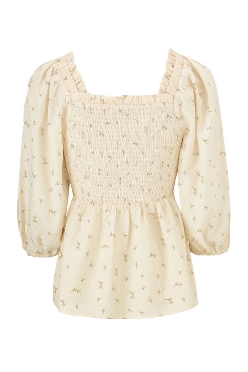 Modström - Bluse - Tinne Print Top - Lemon Bloom