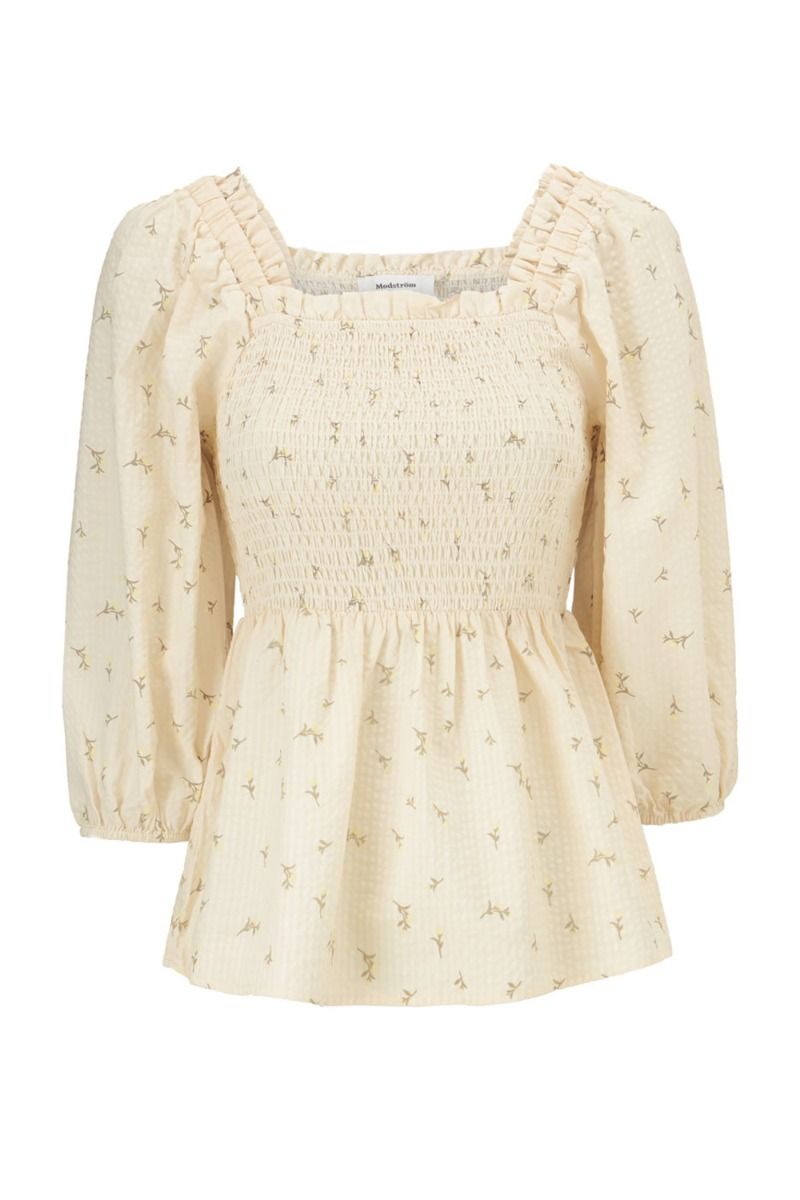 Modström - Bluse - Tinne Print Top - Lemon Bloom