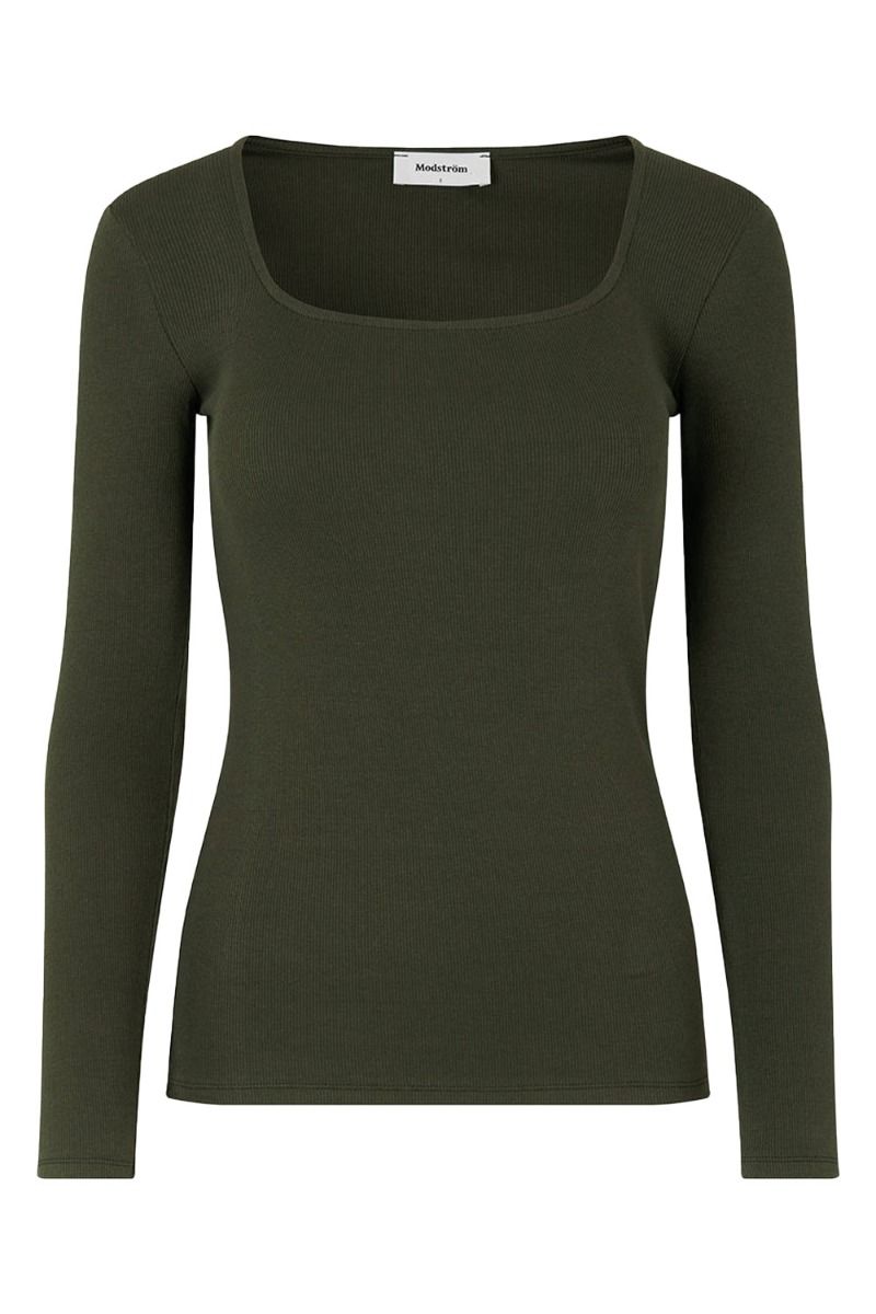 Modström - Bluse - ToxieMD LS Top - Deep Pine
