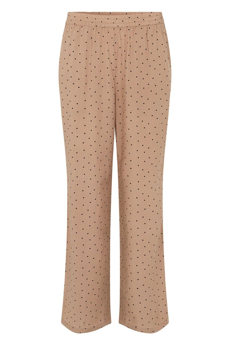 Modström - Bukser - Talle Print Pants - Camel Polka