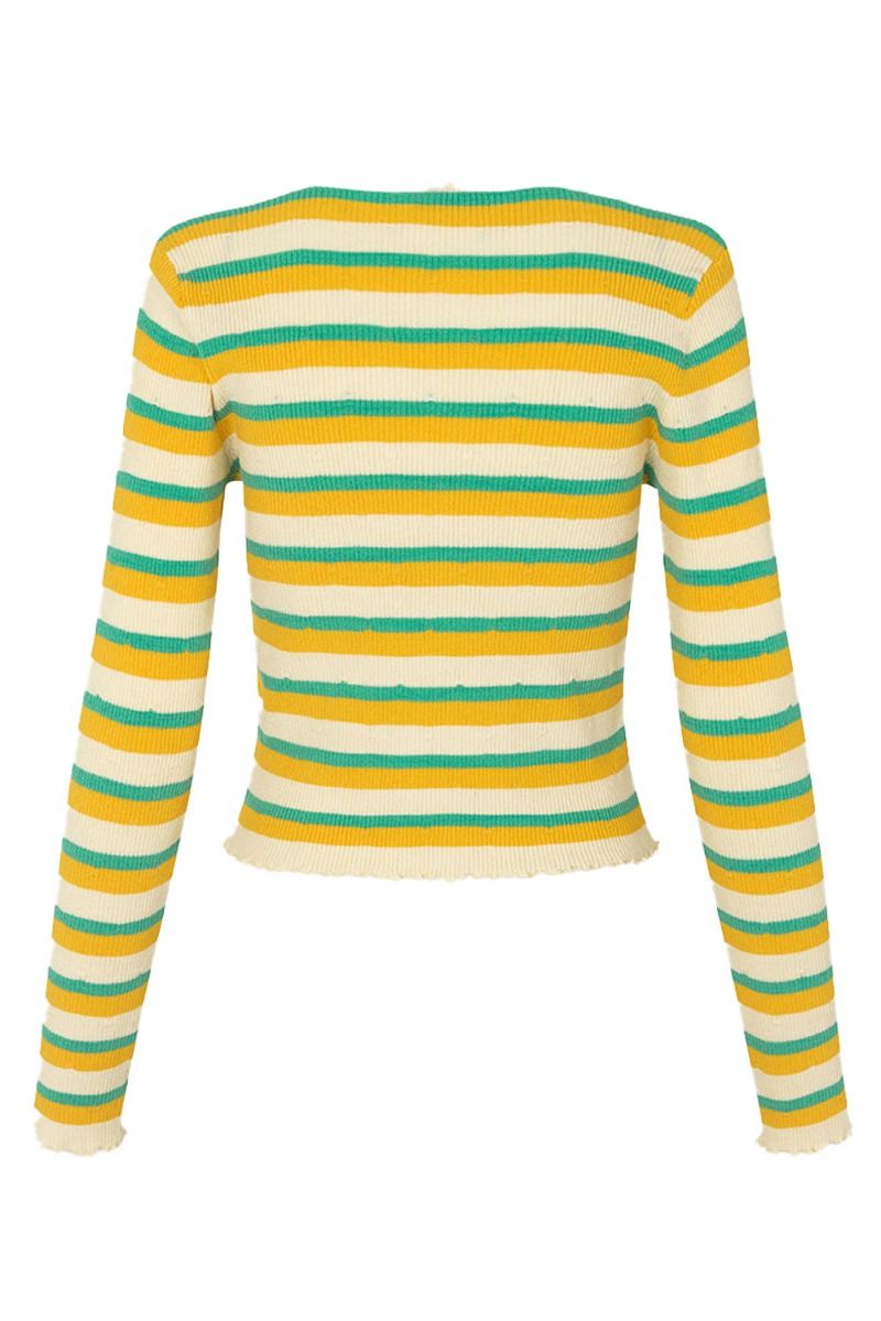 Modström - Cardigan - DorisMD Cardigan - Jade Gold Stripe