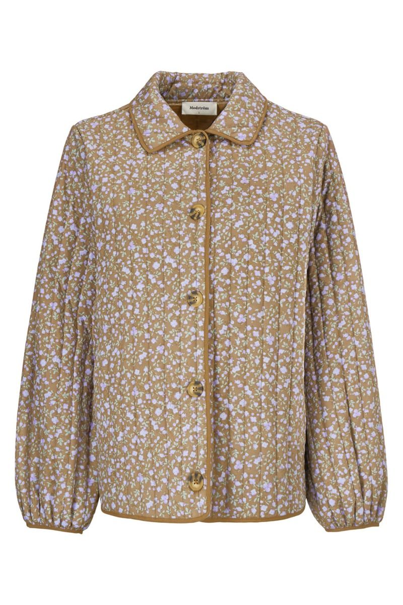 Modström - Jakke - Tonni Print Jacket - Camel Tulip
