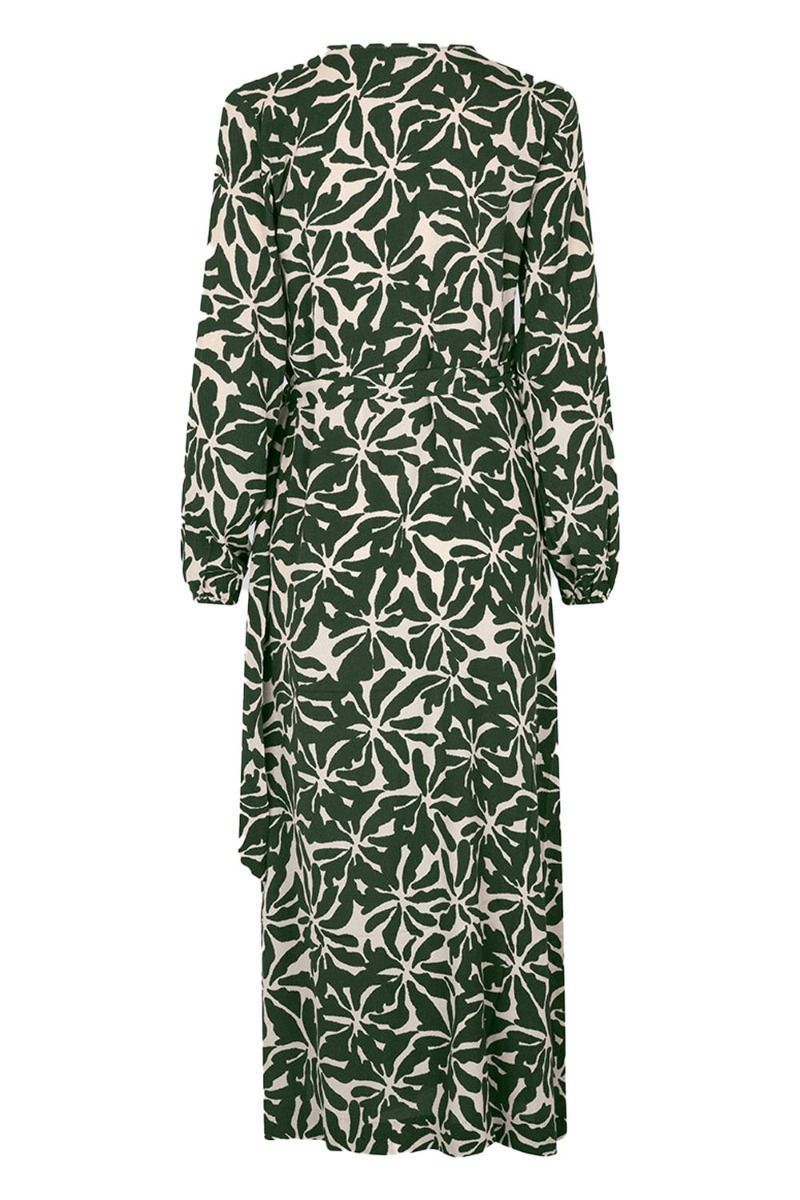 Modström - Kjole - Fern Print Wrap Dress - Ocean Fleur