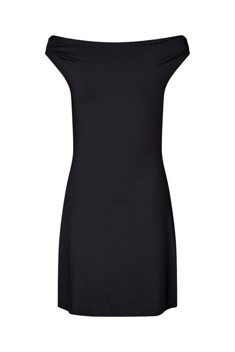 Modström - Kjole - HimaMD Off-shoulder Dress - Black 