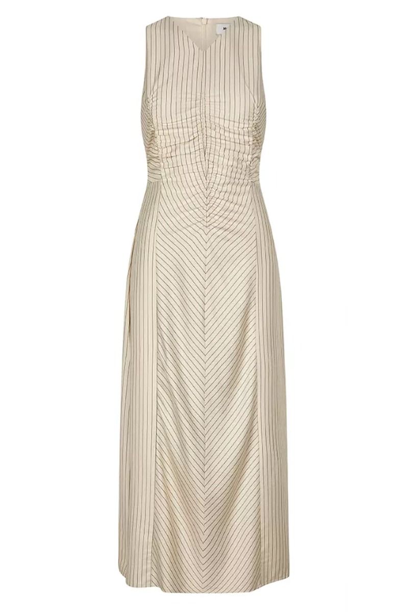 Modström - Kjole - IsabelMD Dress - Summer Sand Pinstripe