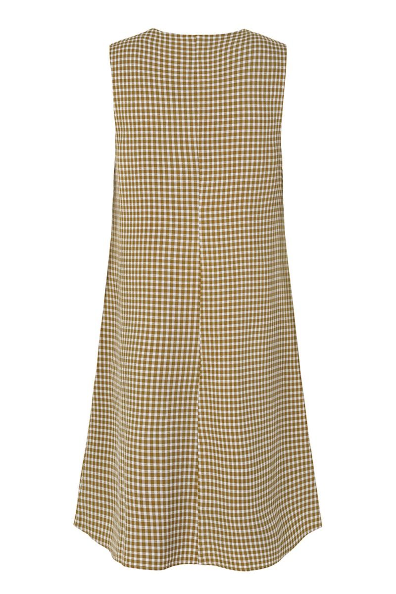 Modström - Kjole - Tenly Dress - Dark Camel Check