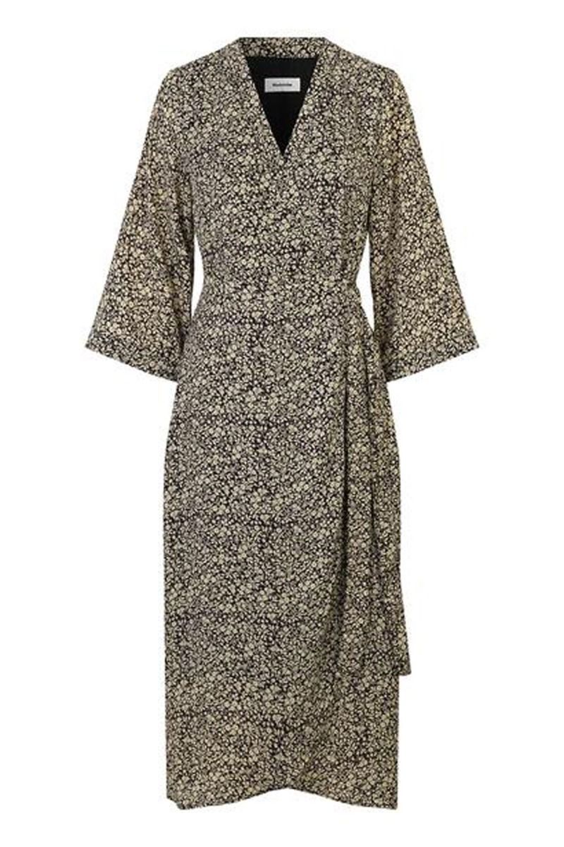 Modström - Kjole - Theodora Print Dress - Black Fairytale Flower