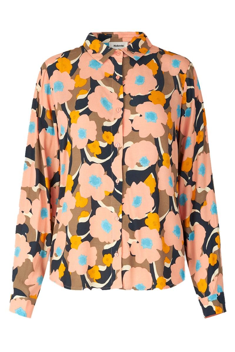 Modström - Skjorte - DustinMD Print Shirt - Sunset Bouquet