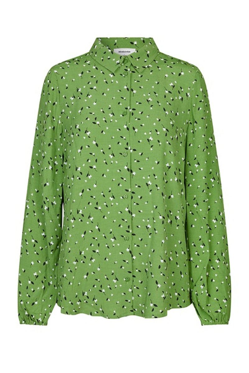 Modström - Skjorte - Oline Print Shirt - Freesia Green