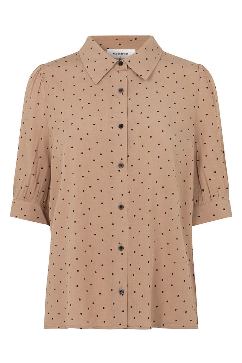 Modström - Skjorte - Talle Print Shirt - Camel Polka
