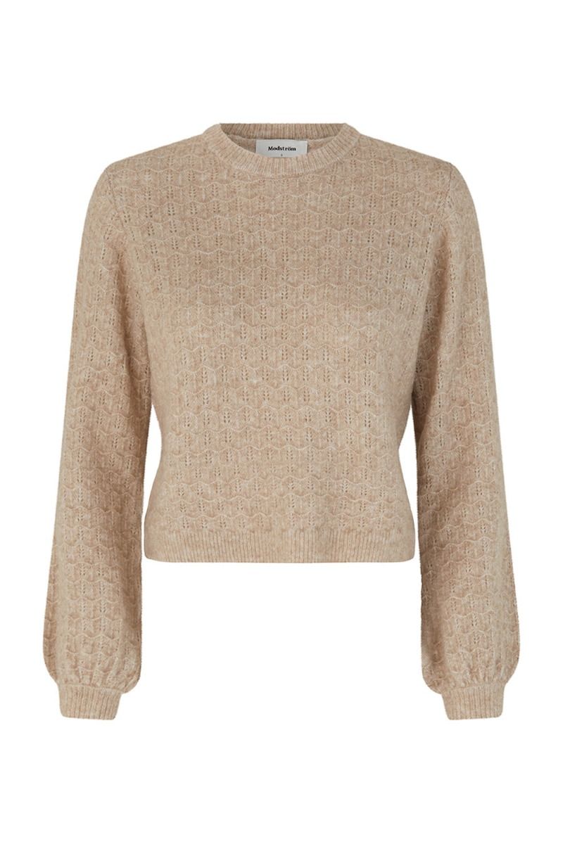 Modström - Strik - AlvesMD O-Neck - Beige Melange