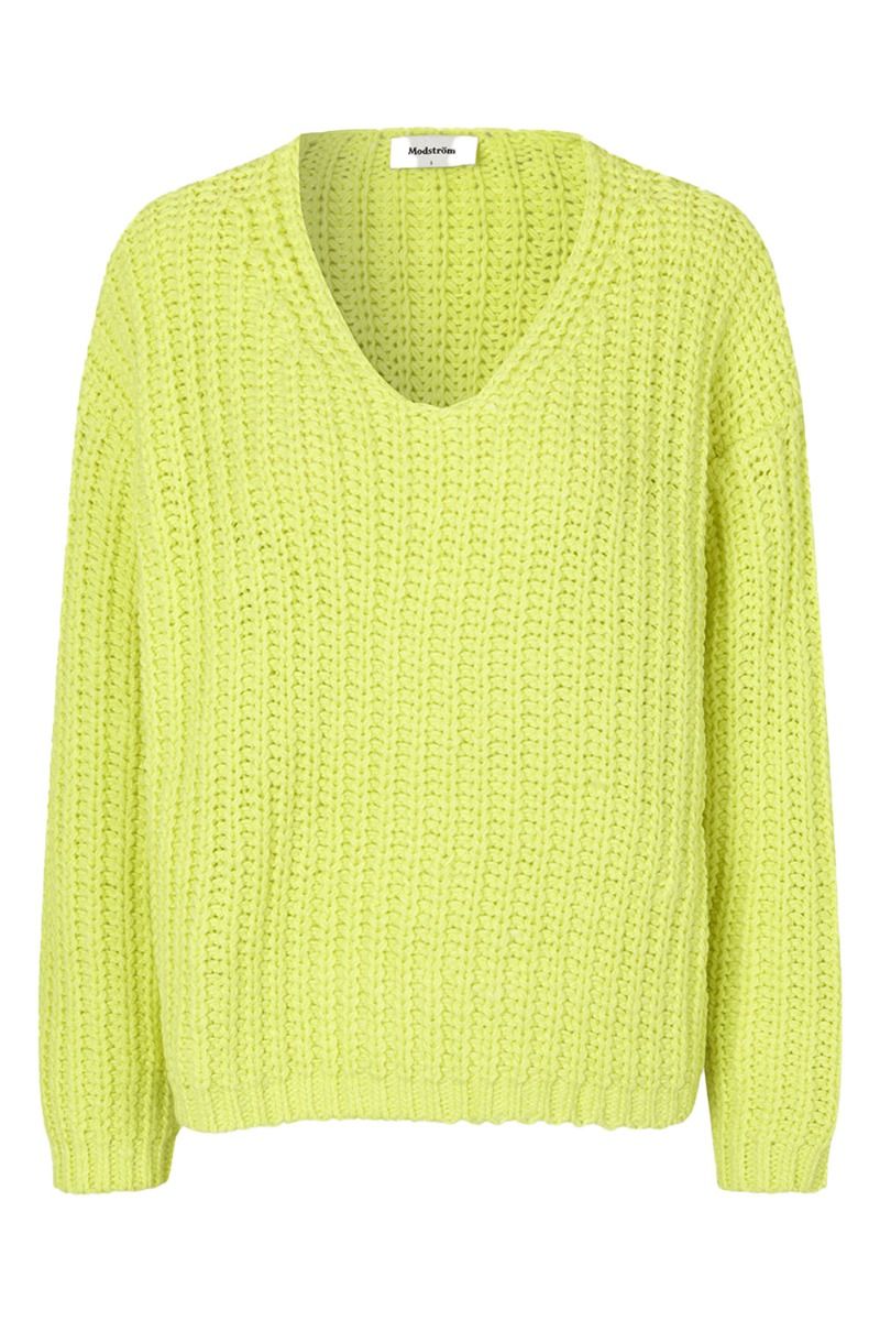 Modström - Strik - Felipe v-neck - Limonade