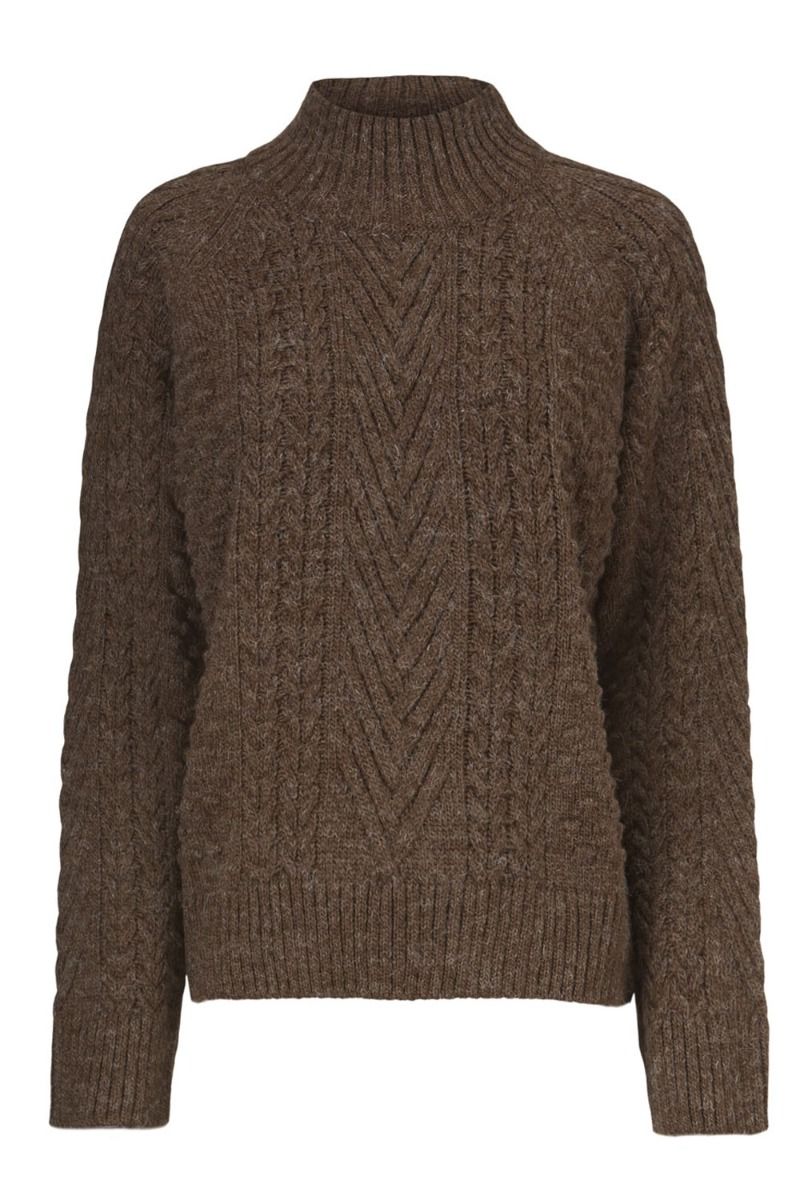 Modström - Strik - Minnie T-neck - Pecan