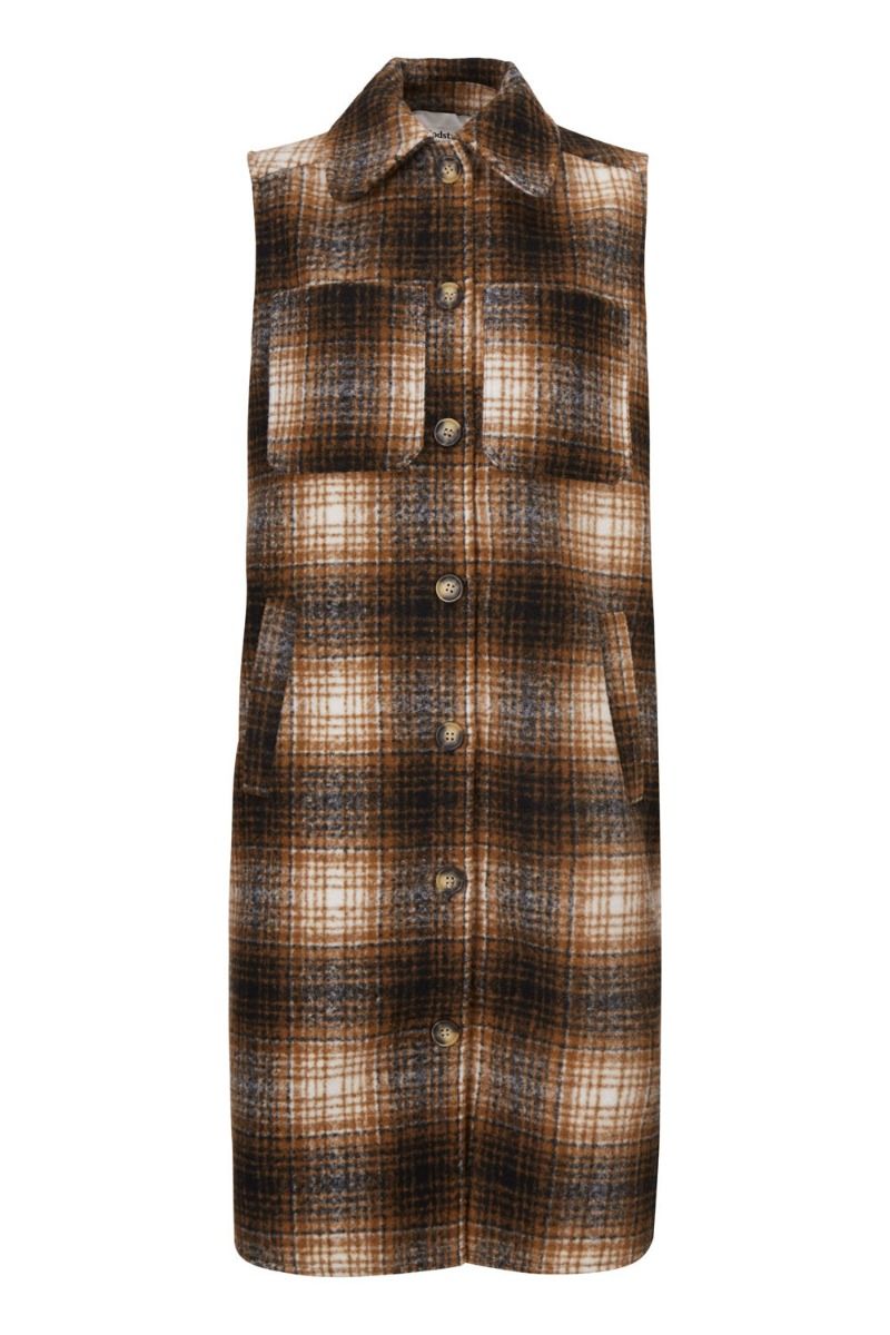 Modström - Vest - Kori Check Vest - Chipmunk Check