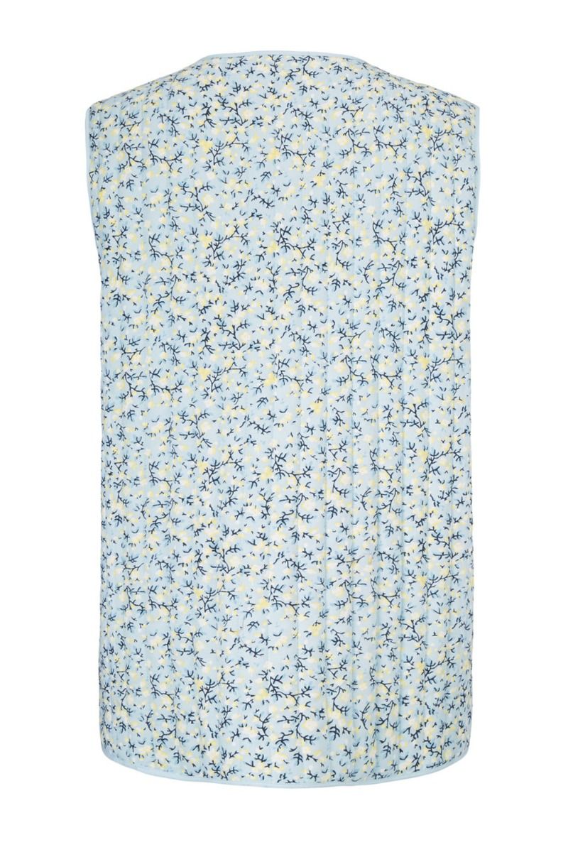 Modström - Vest - Tonni Print Vest - Blue Tulip