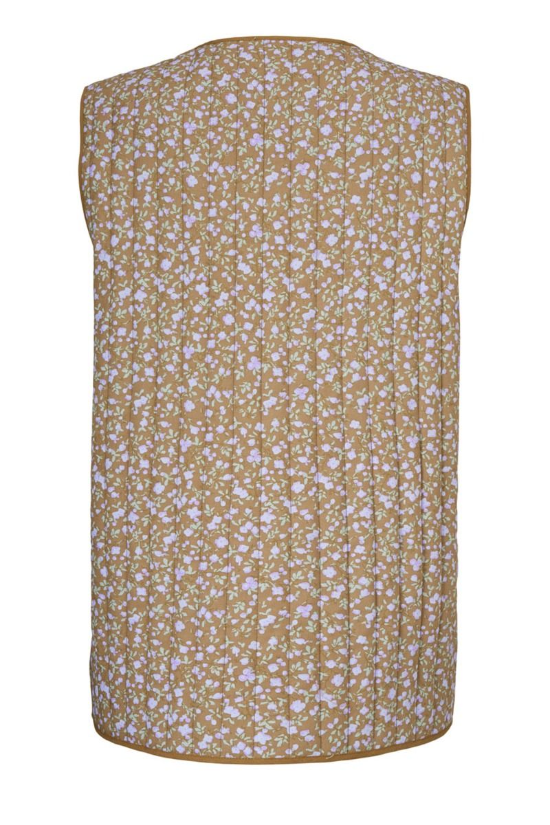 Modström - Vest - Tonni Print Vest - Camel Tulip