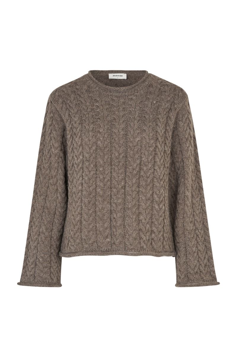 Modström - Strik - KurtisMD O-neck - Chocolate Chip