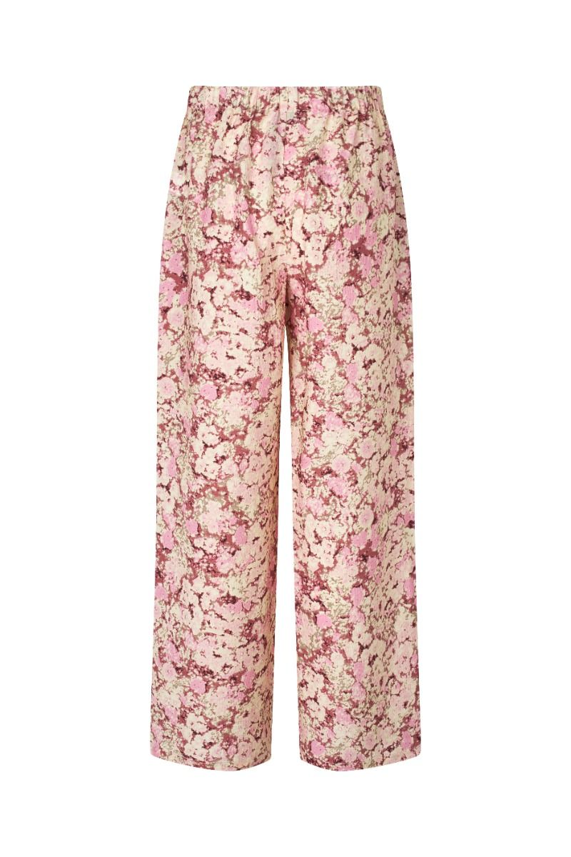 Modström - Bukser - Melia Print Pants - Pink Blossom