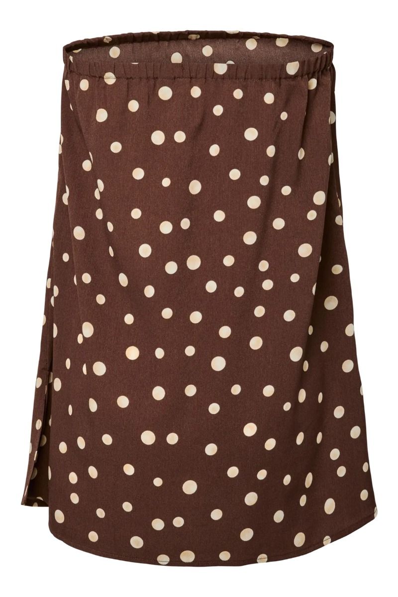 Pieces - Top - Mokka Bandeau Top - Coffee Quartz Dots