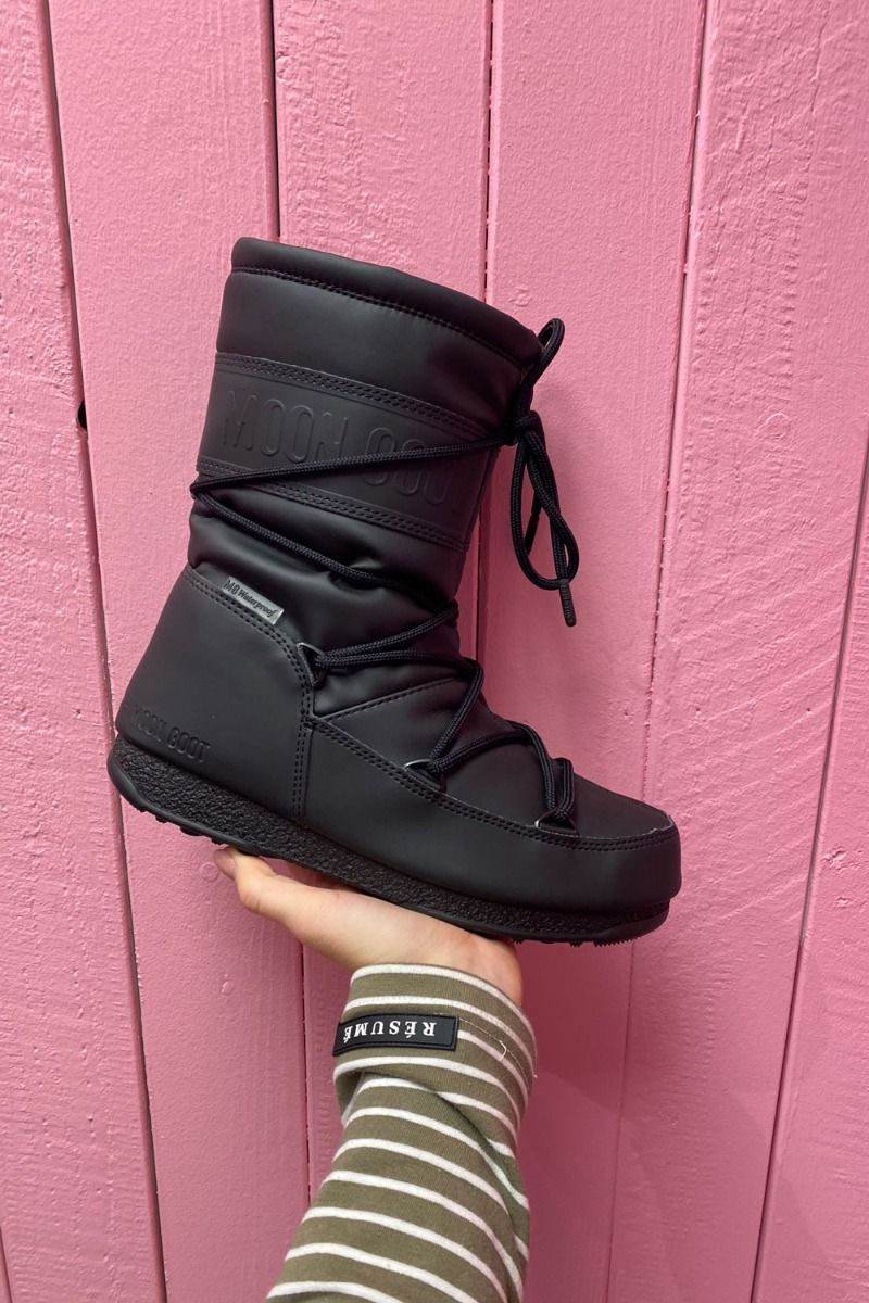 Moon Boot - Støvle - MB Mid Rubber - Black