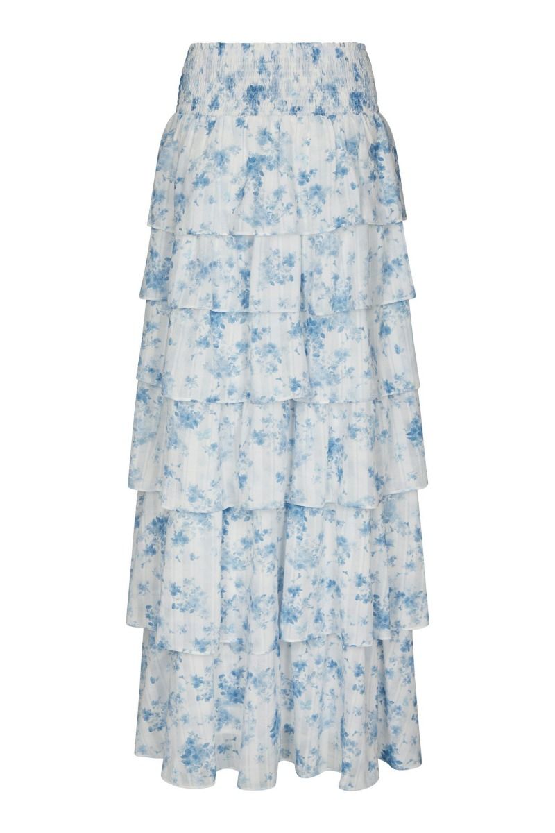 Neo Noir - Nederdel - Morris Fleur Skirt - Blue Floral (Levering midt april)