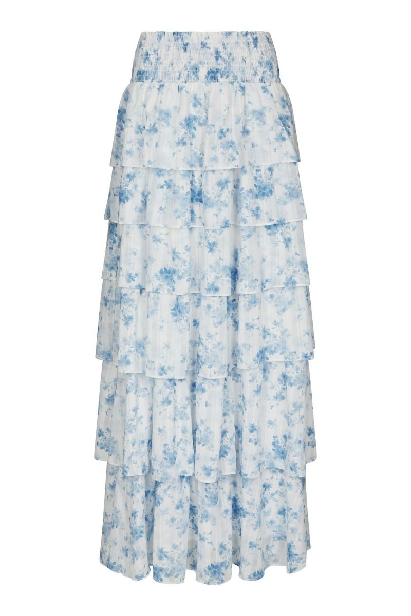 Neo Noir - Nederdel - Morris Fleur Skirt - Blue Floral (Levering midt april)