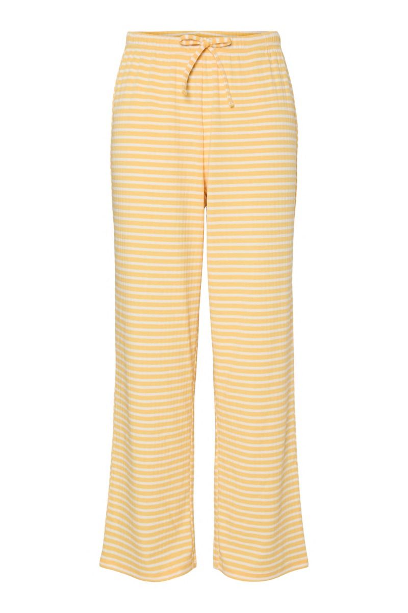 Pieces - Bukser - Soffi Hw Wide Pants - Sunset Gold