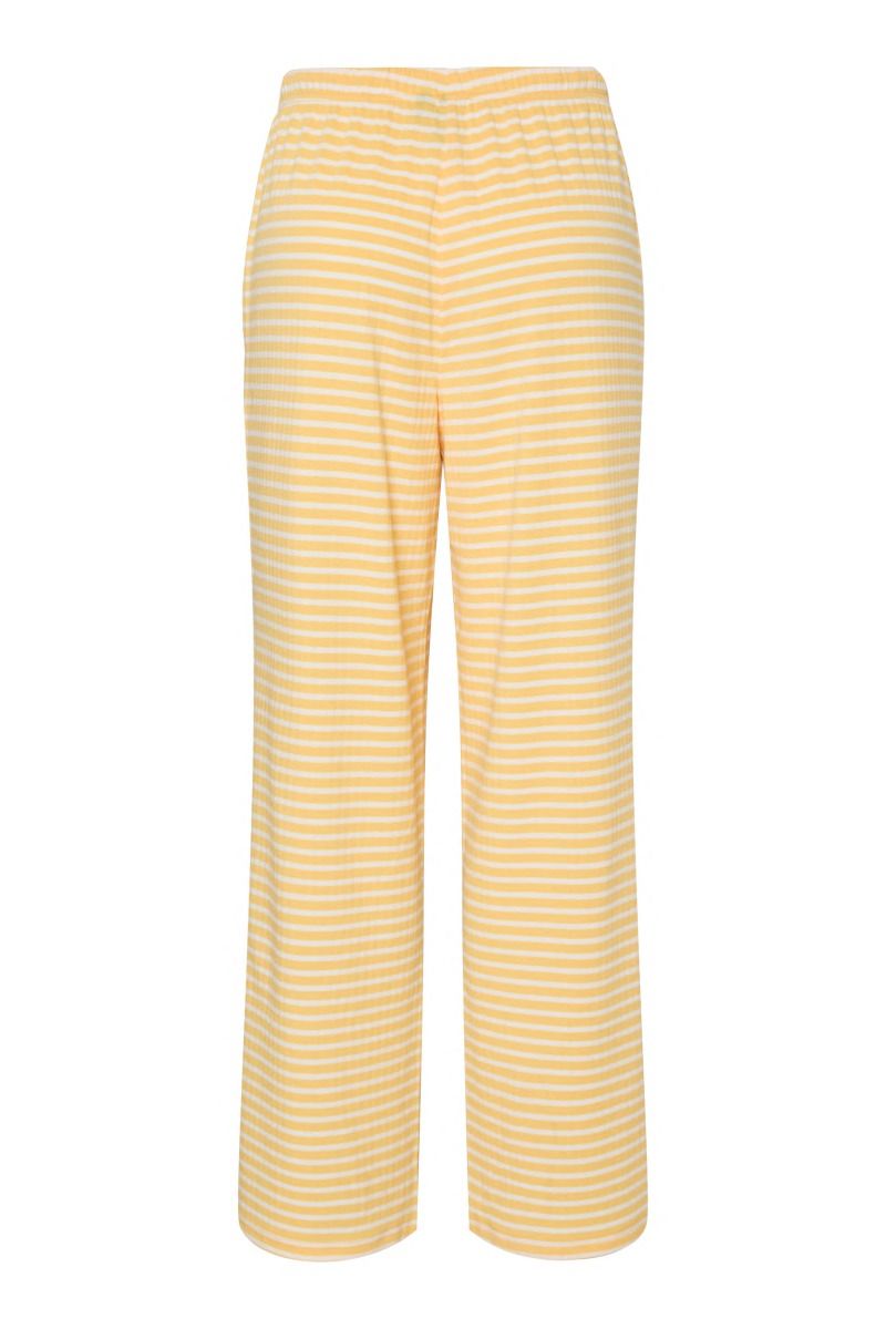 Pieces - Bukser - Soffi Hw Wide Pants - Sunset Gold