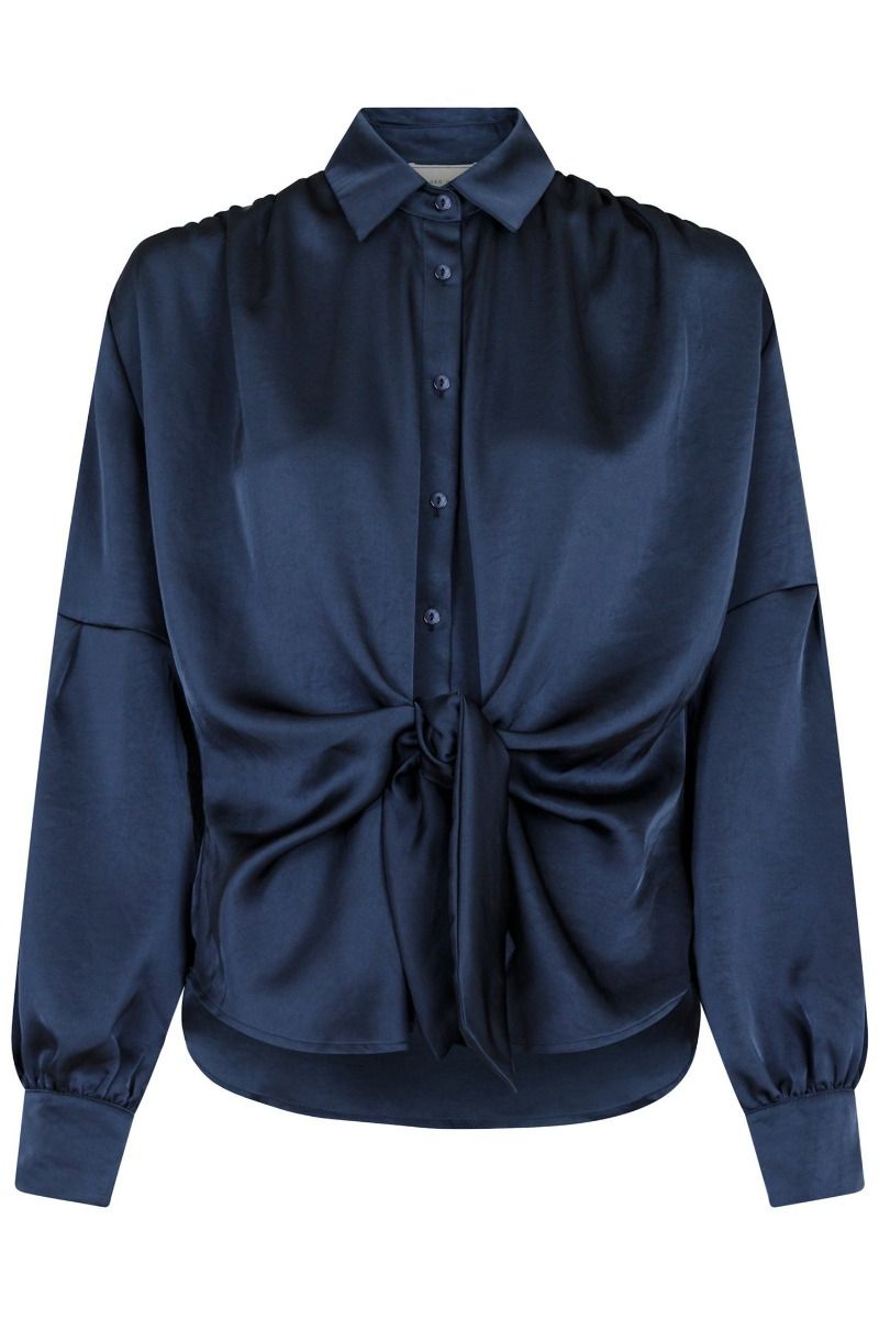 Neo Noir - Skjorte - Naja Satin Shirt - Midnight Blue