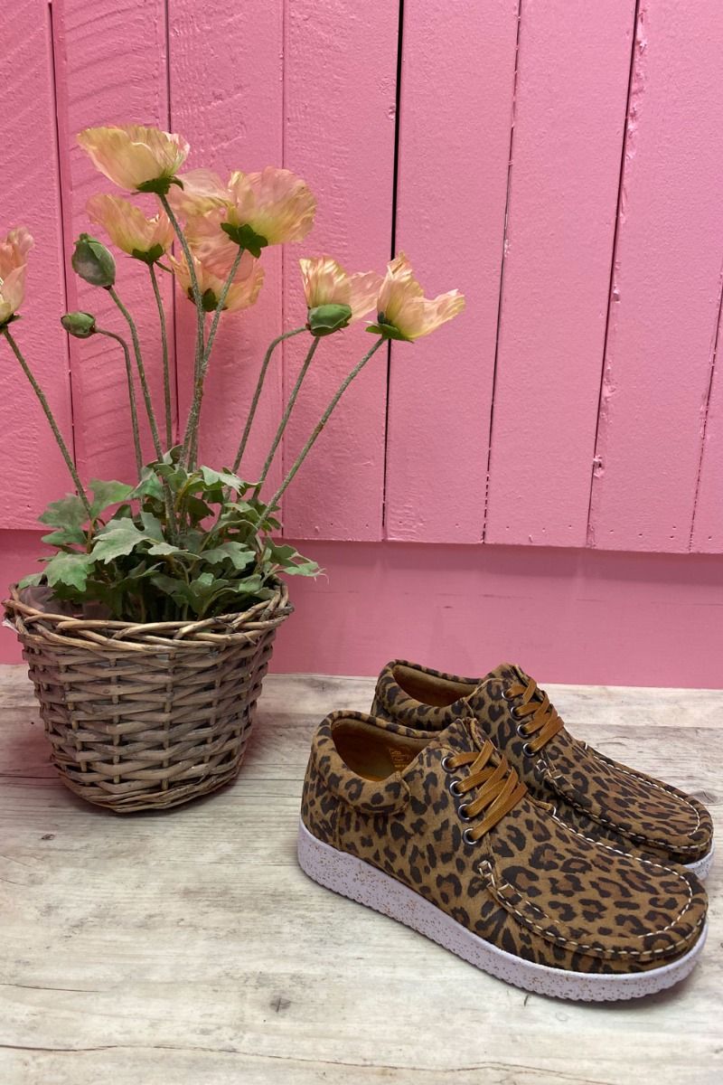 Nature - Sko - Anna Suede Print - Leopard