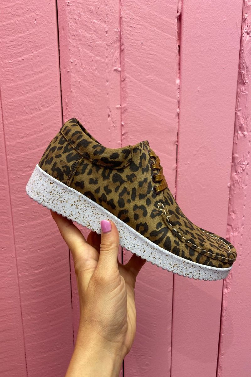 Nature - Sko - Anna Suede Print - Leopard