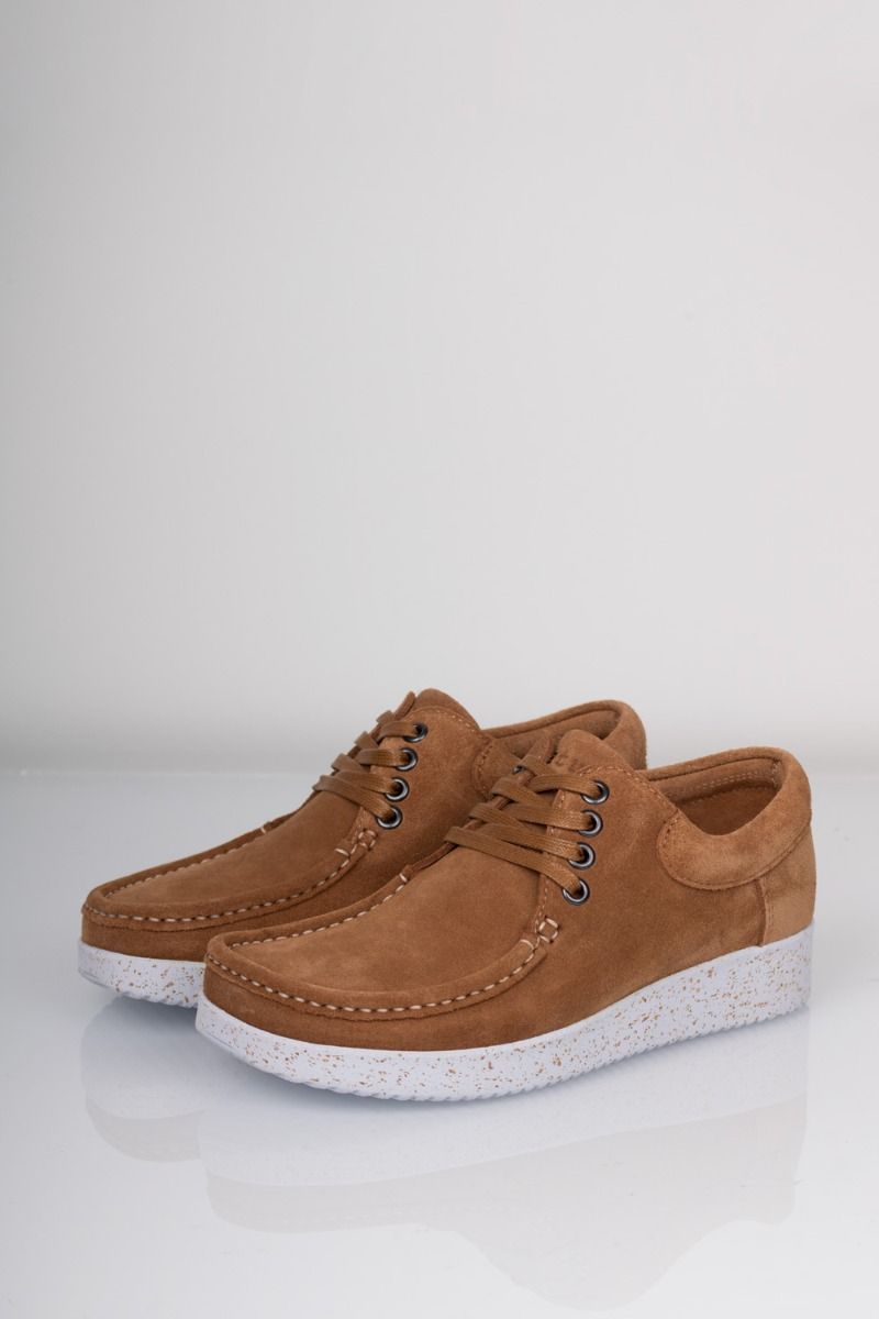 Nature - Sko - Anna Suede Rubber Sole - Toffee