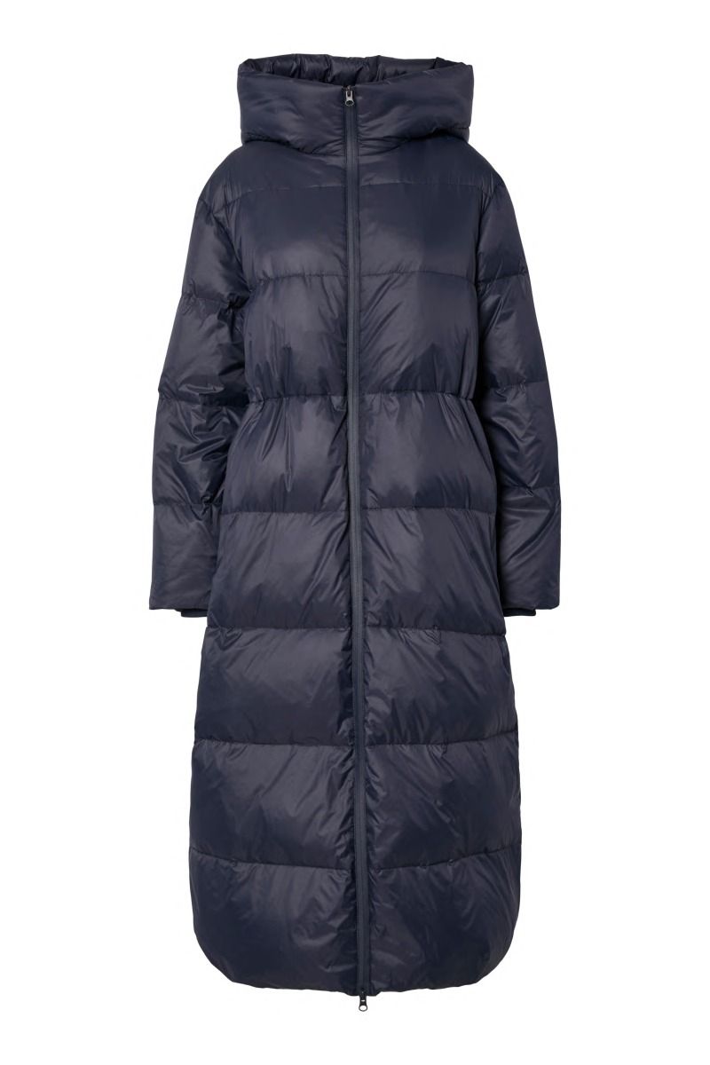 Y.A.S - Jakke - Poppel Down Blend Coat - Navy Blazer