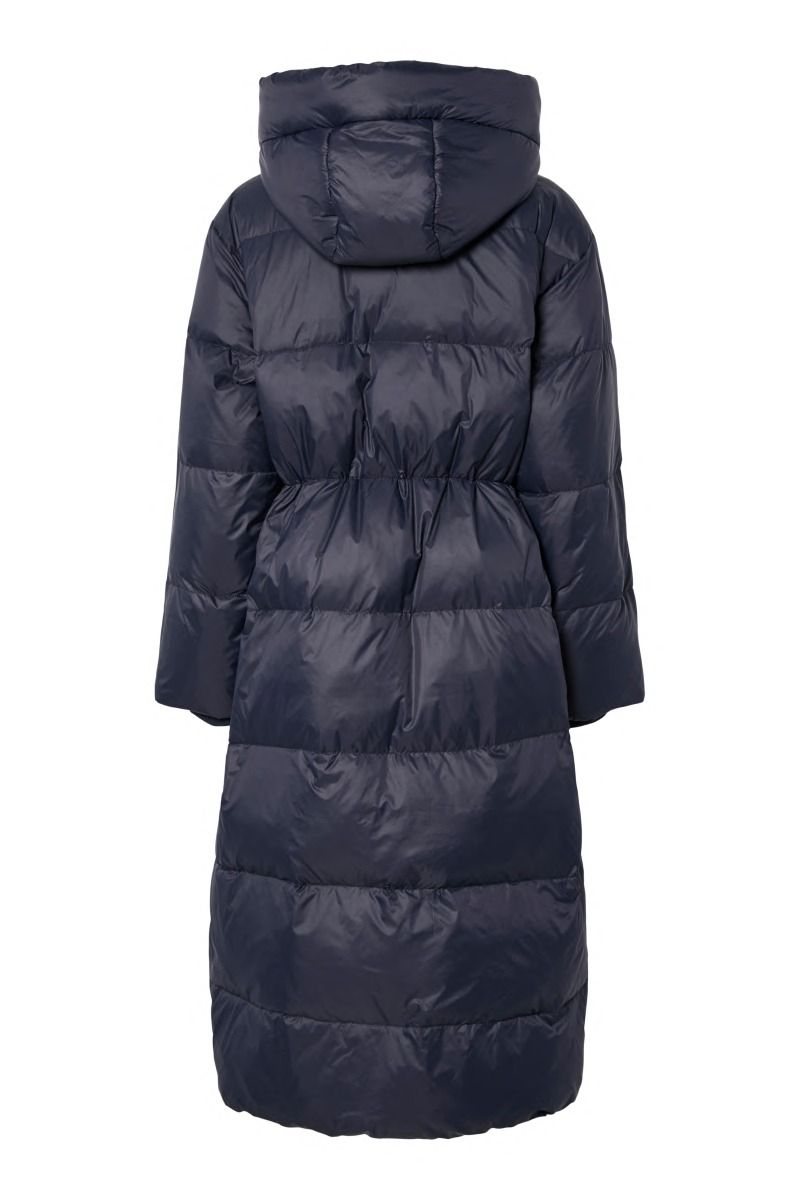 Y.A.S - Jakke - Poppel Down Blend Coat - Navy Blazer