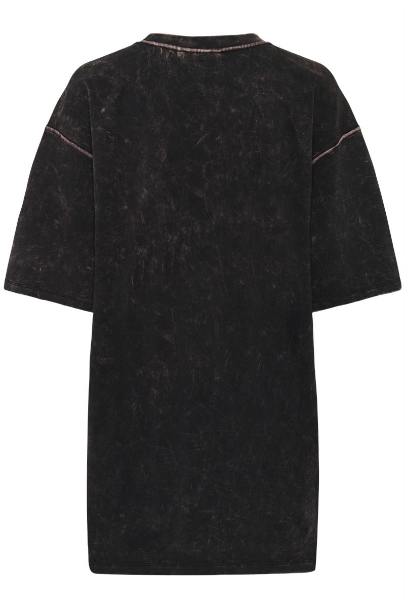 Gestuz - T-shirt - Neia OZ Tee - Black Brown Washed