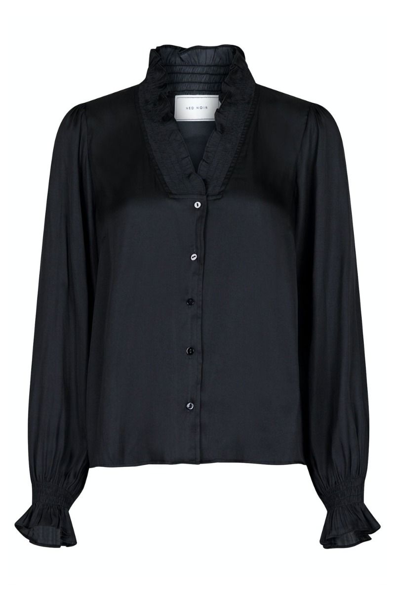 Neo Noir - Skjorte - Brielle Satin Blouse - Black