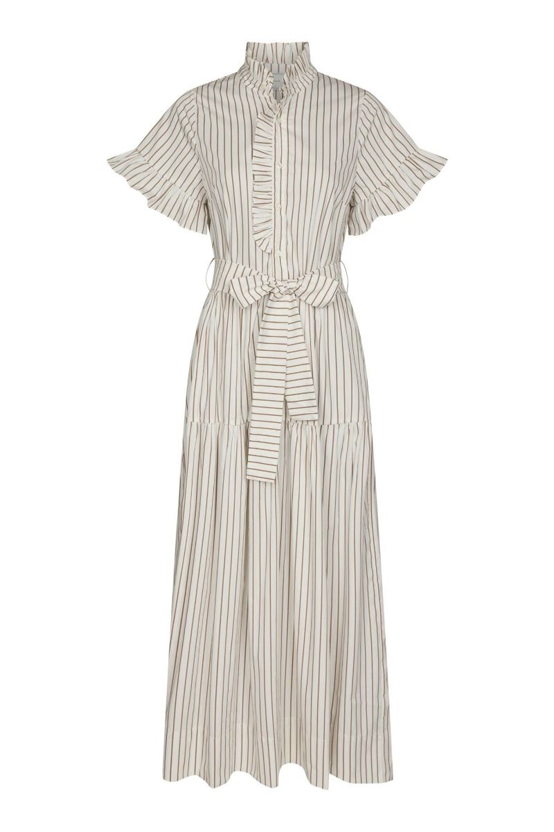 Neo Noir - Kjole - Nellie Wide Stripe Dress - Ivory (Levering midt april)