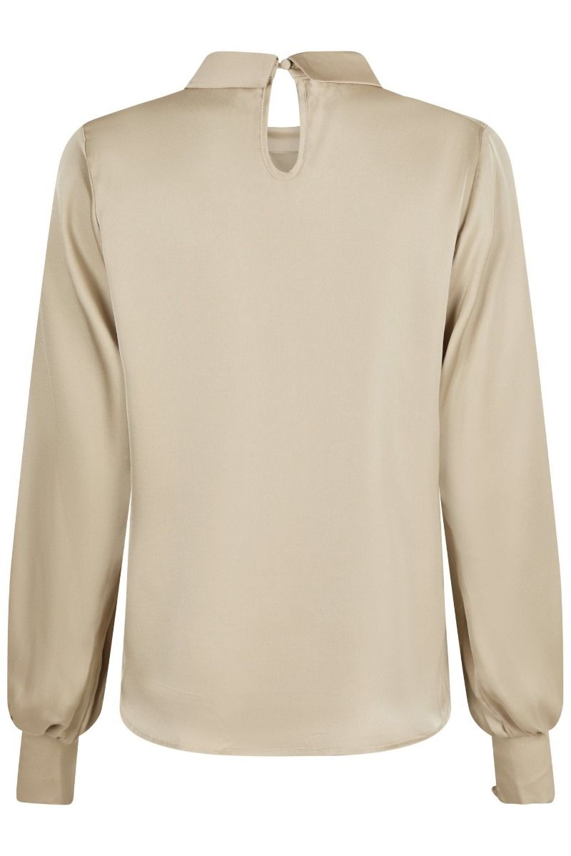 Neo Noir - Bluse - Fairy Drapy Satin Blouse - Champagne